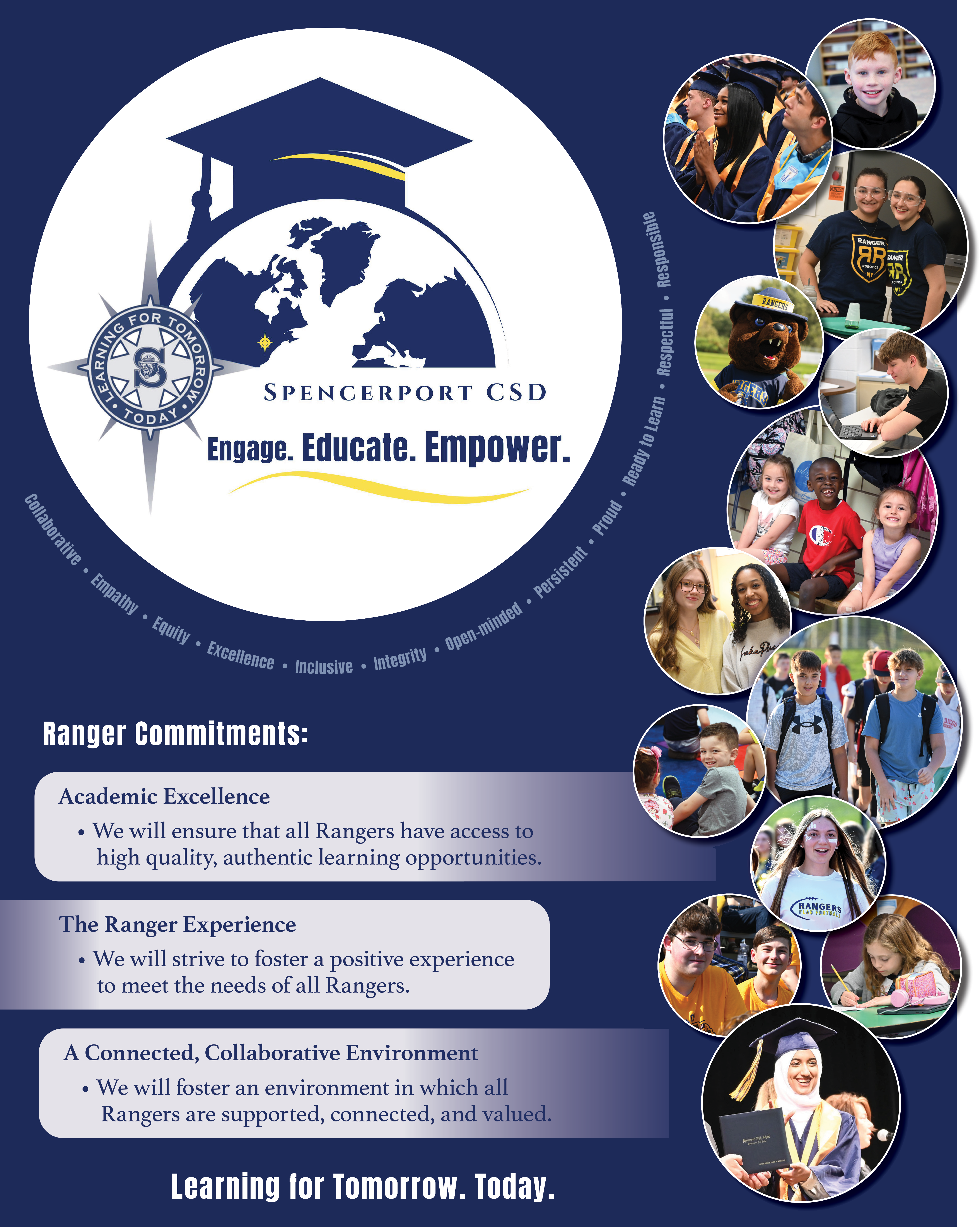 Portrait of a Graduate graphic with Ranger commitments